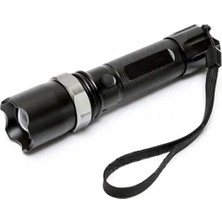 MiraLive KM-110 Profesyonel Şarjlı El Feneri Ledli+Flashlight+Zoom Özellikli  Atlı 6 Parça Full Set