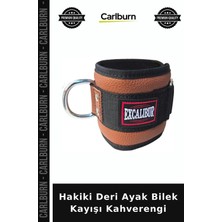 Carlburn Premium Hakiki Deri Ayak Bilek Kayışı Kahverengi Kahve Aksesuar Bileklik Tekli Parça
