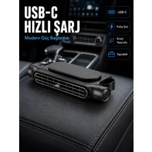 MiraLive Otomobil Koltuk Başlığı Fanı Güçlü Turbo Hava Akışı Sunan Araç Içi Soğutucu