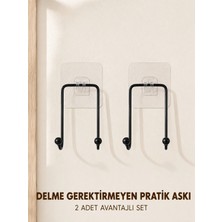 MiraLive 2 Adet Çok Amaçlı Yapışkanlı Askı Ev Mutfak Banyo Düzenleyici