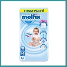 Bt Teknik Bebek Bezi Fırsat Paketi 4 Beden 7-14 kg 62 Adet Bez
