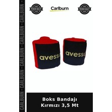 Carlburn Delux Serisi Boks Bandajı Kırmızı 3,5 mt Vücut Dövüş Antrenman