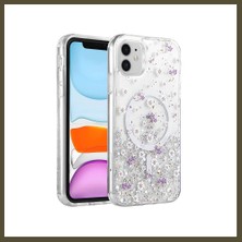 Northcity Onegif iPhone 11 Uyumlu Misk Simli Magsafe Kapak - Desen 2 Bx