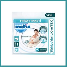 Bt Teknik Premium Bebek Bezi Fırsat Paketi 1 Beden 2-5 kg 72 Adet Bez