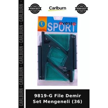 Carlburn Özel Üretim 9819-G File Demir Set Mengeneli (36) Atölye Seti Alet Takımı