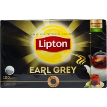 Lipton Earl Grey 100'LÜ Bergamot Aromalı Demlik Poşet Çay 320 gr (12'li Paket)