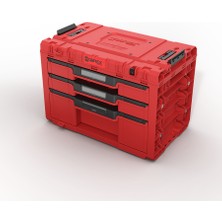 Qbrick System Prıme Drawer 3 Toolbox Expert Red Ultra Hd - 3 Çekmeceli Takım Çantası, 22,6 L