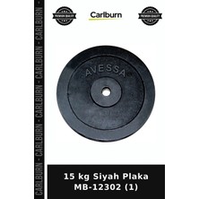 Carlburn Premium 15 kg Siyah Plaka MB-12302 (1) Ağırlık Antrenman Egzersiz