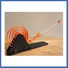Evçem 3D Baskı Yaylı Spiral Kedi Oyuncağı Zıplayan Spiral Etkileşimli Oyun Aparatı Turuncu Siyah Evcem