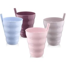 Bin1çeşit Poşetli Pipetli 3'lü Bardak Ur 3181