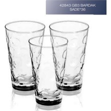Bin1çeşit Sigma Bardak 42843 3'lü Sade ROYALEKS-SGM09078 42843