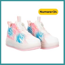 Rising Sports Işıklı Patenli Kız Spor Ayakkabı 34 Numara Bez