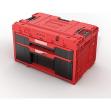 Qbrick System One Drawer 2 Plus Toolbox 2.0 Red Ultra Hd Custom - 2 Çekmeceli Takım Çantası