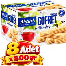 Aktürk Gofret Vanilyalı 800 gr x 8 Kutu