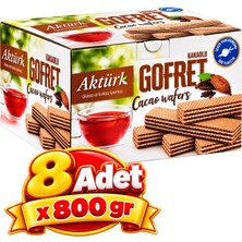 Aktürk Gofret Kakaolu 800 gr x 8 Kutu