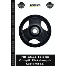 Carlburn Delux Serisi MB-12111 12,5 kg Olimpik Plakakauçuk Kaplama (2) Spor Aleti Egzersiz Bireysel