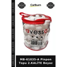 Carlburn Delux Serisi MB-61035-A Pinpon Topu 2.kalite Beyaz Standart Antrenman Hobi