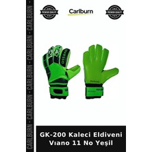 Carlburn Özel Seri GK-200 Kaleci Eldiveni Vıano 11 No Yeşil Bireysel Spor Aktif Yaşam Maç Ekipmanı