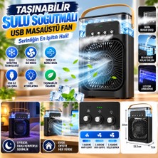 HemenGo Taşınabilir 3 Farklı Mod Ayarlı 7 Farklı LED Işıklı Sulu Soğutmalı Taşınabilir Masaüst�