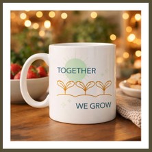 Northcity Together We Grow Tasarımlı Porselen Kupa Model 38 – Sevgi Temalı Özel Hediye Kupası Bx