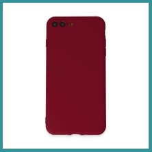 Bt Teknik iPhone 7 Plus Kılıf First Silikon - Bordo Bez