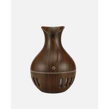 TCX Estetik Ahşap Desenli Aromaterapi Difüzör 130 ml LED Işıklı