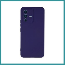 Bt Teknik Vivo V23 5g Kılıf Nano Içi Kadife Silikon - Mor Bez