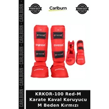 Carlburn Delux Serisi KRKOR-100 Red-M Karate Kaval Koruyucu M Beden Kırmızı Tekstil Giyim Sporcu