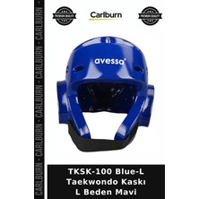 Carlburn TKSK-100 Blue-L Taekwondo Kaskı L Beden Mavi Savunma Sporu Başlık Modeli Müsabaka Ekipmanı