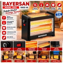 Muhtelif Ürünler Bayersan Devrilmeye Emniyetli Isıtıcı (1800 W)