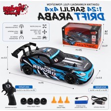 Vionna 1:24 Ölçekli Uzaktan Kumandalı Drift Araba, Şarjlı ve Eğlenceli