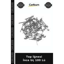 Carlburn Delux Serisi Top Iğnesi Ince Uç 100 Lü Elemegi Ürünü Kumaş Gereci Tekstil Aracı