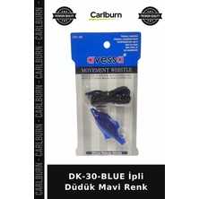 Carlburn Özel Üretim Dk-30-Blue Ipli Düdük Mavi Renk Beden Eğitimi Hakem Antrenman