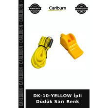 Carlburn Premium Dk-10-Yellow Ipli Düdük Sarı Renk Sporcu Düdüğü Antrenör Aracı