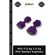Carlburn Premium Pvc-7,5 kg 7,5 kg Pvc Dambıl Kaplama Antrenman Vücut Çalışması Kol Egzersizi