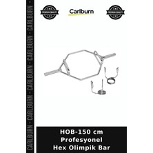 Carlburn Özel Üretim HOB-150 cm Profesyonel Hex Olimpik Bar Fitness Aktif Salon