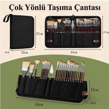 Str Store 26 Parça Akrilik & Suluboya Fırça Seti – Taşınabilir Profesyonel Resim Fırçaları Başlangıç ve Hobi Için Uygun
