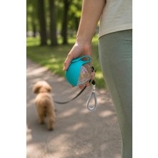 Str Store Taşınabilir Kedi Köpek Su Şişesi, 285 ml Plastik Evcil Hayvan Suluğu, Yürüyüş Seyahat ve Outdoor Kullanım Için Içme Hazneli Suluk, Mavi