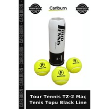Carlburn Özel Üretim Tour Tennis Tz-2 Maç Tenis Topu Black Line Egzersiz Sporcu Aktivite
