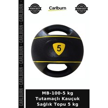 Carlburn MB-100-5 kg Tutamaçlı Kauçuk Sağlık Topu 5 kg Antrenman Ürünü Kas Çalıştırma Güçlenme Aleti
