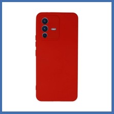 Evçem Vivo V23 5g Kılıf Nano Içi Kadife Silikon - Kırmızı Evcem