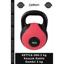 Carlburn Özel Üretim KETTLE-300-3 kg Kauçuk Kettle Dambıl 3 kg Beden Bireysel Egzersiz