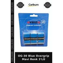 Carlburn Delux Serisi Og-30 Blue Overgrip Mavi Renk 3'lü Giyim Aktivite
