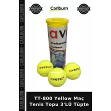 Carlburn Premium TT-800 Yellow Maç Tenis Topu 3'lü Tüpte Top Kasa Aktiviteler