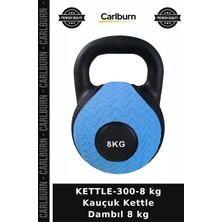 Carlburn Premium KETTLE-300-8 kg Kauçuk Kettle Dambıl 8 kg Spor Aleti Hareket Hazırlık