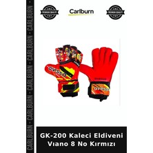 Carlburn Premium GK-200 Kaleci Eldiveni Vıano 8 No Kırmızı Sportif Rekabetçi Spor Gereci