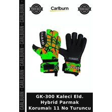 Carlburn Premium GK-300 Kaleci Eld. Hybrid Parmak Korumalı 11 No Turuncu Hediyelik Sezon Hazırlık