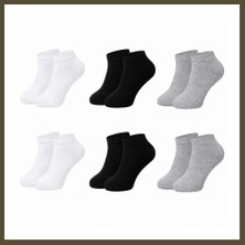 Northcity Erkek Bambu Patik Çorap 6'lı Paket, Siyah Beyaz Gri, Nefes Alan Nem Emici Yumuşak Günlük Spor Bilek Çorabı · Beden: 39-44 · Renk: Çok Renkli 6 Lı Bx