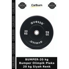 Carlburn Delux Serisi Bumper-20 kg Bumper Olimpik Plaka 20 kg Siyah Renk Performans Fitness Bireysel