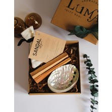 LumaGiftBox Sandal Ağacı Başlangıç Seti - Sandal Ağacı Tütsü Çubuğu ve Abalone Kabuğu Tütsülük